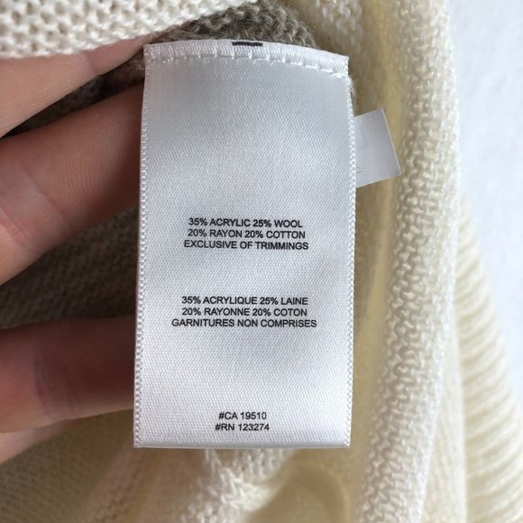 Lole NWT Women's Small Skylar Wool Blend Vanilla Cream Brown V-Neck Knit Dress - Picture 9 of 10